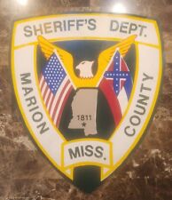 VTG MARION COUNTY MISSISSIPPI SHERIFF'S DEPT POLICE CAR MAGNET DECAL 15