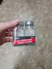 Salt and Pepper Shakers New Clear Glass Set of 2 by Cooking Concepts picture