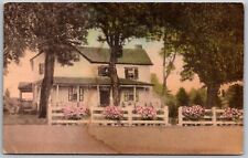 Hatboro Pennsylvania 1948 Hand Colored Postcard Old Fireside Restaurant picture
