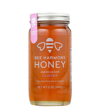 Bee Harmony, US Clover Honey, 12 oz Glass Jar, No Allergens picture
