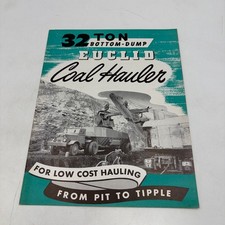 Vintage Euclid Model F 32 Ton Coal Hauler Bottom Dump Mining Truck Sales Brochur picture