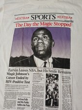 The Day The Magic Stopped.. 11/8/1991' Los Angeles Times HIV Magic Johnson NEW picture