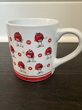 M&M Mug Red M&M On White Background, Microwave Dishwasher Safe picture