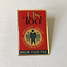 US TOO Know Your PSA Prostate Cancer Enamel Lapel Pin (Z) picture