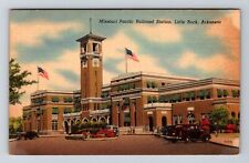 Little Rock AR-Arkansas, Missouri Pacific Railroad Station Vintage Postcard picture