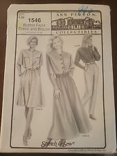 Ann Person Collectibles Stretch & Sew 1546 Button Front Dress/Blouse VTG 1960s  picture