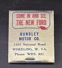 Wheeling WV Hundley Motor Co. 1949 Ford Matchbook picture