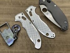 Brushed FRAG milled Aerospace grade Aluminum Scales for Spyderco MANIX 2 picture