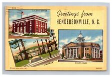 Postcard Hendersonville North Carolina Greetings Town Views picture