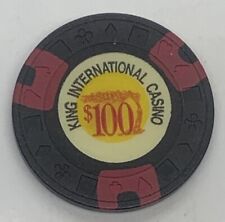 King International Casino $100 Chip - Palm Beach Aruba - Ewing Mold 1972-1985 picture