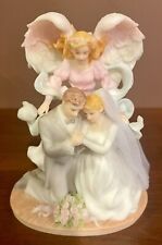 The Wedding Angel Cake Topper Seraphim Classics Eternal Love #84278 Roman Inc. picture