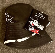 DISNEY ALDI EXCLUSIVE MICKEY MOUSE BUCKET HAT NWT BLACK REVERSIBLE FREE S&H picture