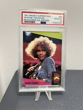1991 Pro Set Superstars #60 Whitney Houston Musicards UK Edition PSA 10 Gem Pop5 picture