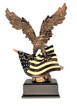 Eagle Statue Freedom's Pride American Eagle Sculpture Office Home Decor Figur... picture