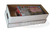 Lot of 3 BCW DVD / Media / Manga White Corrugated Cardboard Storage Boxes box picture
