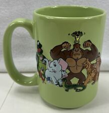 Rainforest Cafe 3D Green Mug Featuring Gorilla Alligator Elephant Monkey 16 Oz picture
