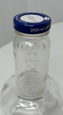 Vintage Clapp's Reusable Nursing Glass Bottle EUC Original Price On Lid picture