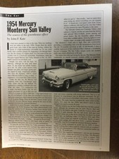 AW 514 Article The Car 1954 Mercury Monterey Sun Valley Greenhouse Effect 1 page picture