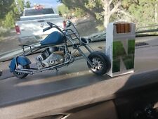 Vintage Blue Metal Chopper / Motorcycle Collectible picture
