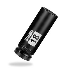 1/2" Drive 18mm Metric Deep Impact Socket 6-Point Cr-Mo Steel Socket picture