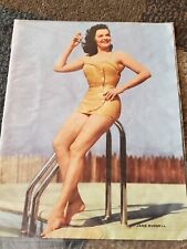 Jane Russell Glamour Pin Up in Brown swimsuit Color Portrait  picture