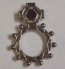 Saint St Padre Pio relic medal pocket prayer rosary ring patron of adolescence picture
