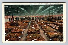 Interior Of Southern Loose Leaf Tobacco Warehouse Vintage Souvenir Postcard picture