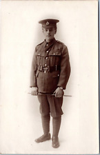 RPPC - British Soldier Studio Portrait - World War I - Real Photo Postcard picture