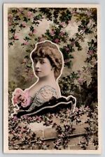RPPC Theatre Actress Hading Reutlinger Paris Montage Art Nouveau Postcard B37 picture