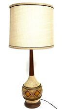 Vintage MID Centery Modern Danish Electric Table Lamp Fiberglass Shade - 8.5 picture