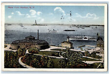 1915 Steamer Boats Buildings New York Harbor New York NY Antique Postcard picture