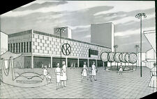 Drawing on Farsta Centrum - Vintage Photograph 2336590 picture