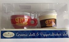 Gilmore Girls Latte Mug Ceramic Salt And Pepper Shaker Set “Luke’s” NEW picture