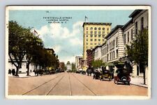 Raleigh NC-North Carolina, Fayetteville Street, Vintage c1917 Postcard picture
