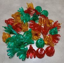 Lot Of 38 Vintage Tulip Flower Starburst Petal Reflector Christmas Light Covers picture