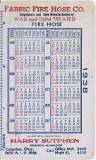 1938 Advertising Pocket Calendar 