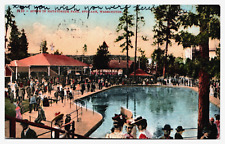Scene in Natatorium Park Spokane Washington WA~ Milliner message 1910 ~ Postcard picture