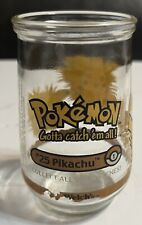 Welch's 1999 Nintendo Pokemon #25 Pikachu Collectible Jelly Jar Glass Used picture