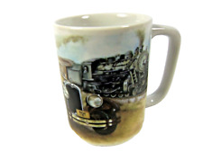 Otagiri Sunrise Coffee Tea Cup Mug Car and Train Designs   picture