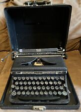 Vintage 1938 Royal De Luxe Touch Control Typewriter With Leather Hardshell Case picture