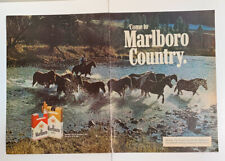 1977 Come To Marlboro Country Cigarette Cowboy Man Richard Prince Print Ad 2 Pg picture