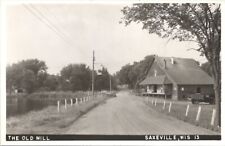 RPPC-Saxeville WI The Old Mill Near Wild Rose-Old Ford Truck out front picture