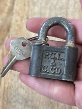 Vintage Old Yale P.G.L. & C. Co. Gas Light Padlock With Key Lock picture