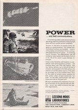 Leesona Moos Laboratories 1967 Vintage Print Ad Zinc Air Battery Tech picture