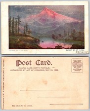 Oregon Mount Hood Sunset Lake Pines Postcard picture