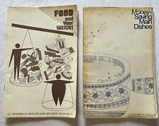 (Set of 2) - Food And Your Weight & Money Saving Main Dishes Booklet - USDA 1973 picture