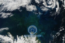 PHYTOPLANKTON BLOOM OFF NORTHEAST ICELAND AUGUST 2014 4X6 POSTCARD PHOTO picture