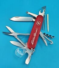 Victorinox Explorer Red Swiss Army Knife w/ Magnifying Glass EDDIE BAUER picture
