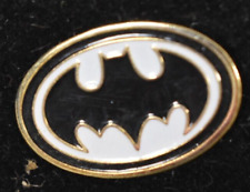 Vintage Batman Enamel Lapel Pin Oval Bat Logo DC Comics picture