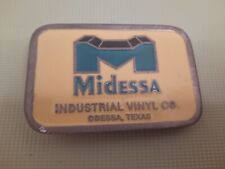 MIDESSA INDUSTRIAL VINYL CO. BELT BUCKLE VINTAGE ODESSA, TX MADE BY CD HIT picture